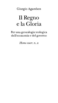 Книга «Царство и Слава. К теологической генеалогии экономики и управления » - автор Giorgio Agamben (Джорджо Агамбен), твердый переплёт, кол-во страниц - 552, издательство «Институт Гайдара»,  ISBN 978-5-93255-521-7, 2018 год