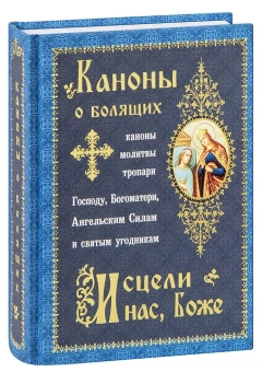 Книга «Исцели нас, Боже! Каноны о болящих. Каноны, молитвы, тропари Господу, Богоматери, Ангельским Силам и святым угодникам» -  твердый переплёт, кол-во страниц - 544, издательство «Синопсис»,  ISBN 978-5-907554-35-1, 2023 год